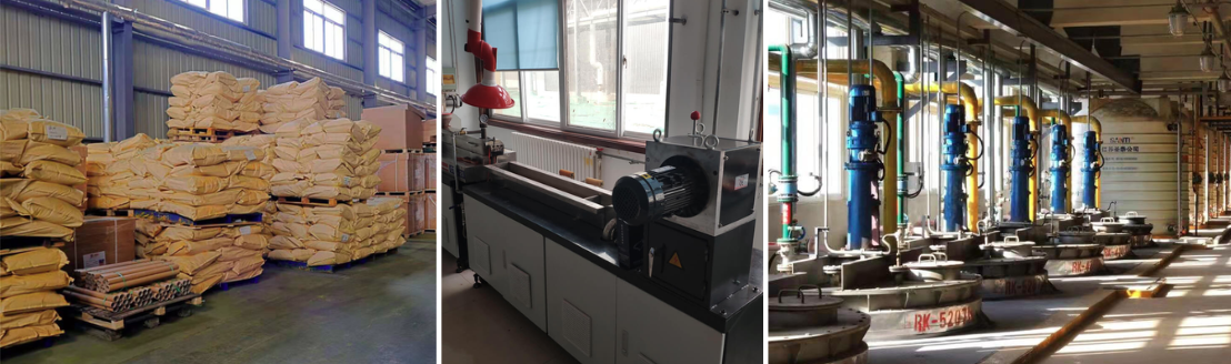 factory view, warehouse, facilities of sunglowchem